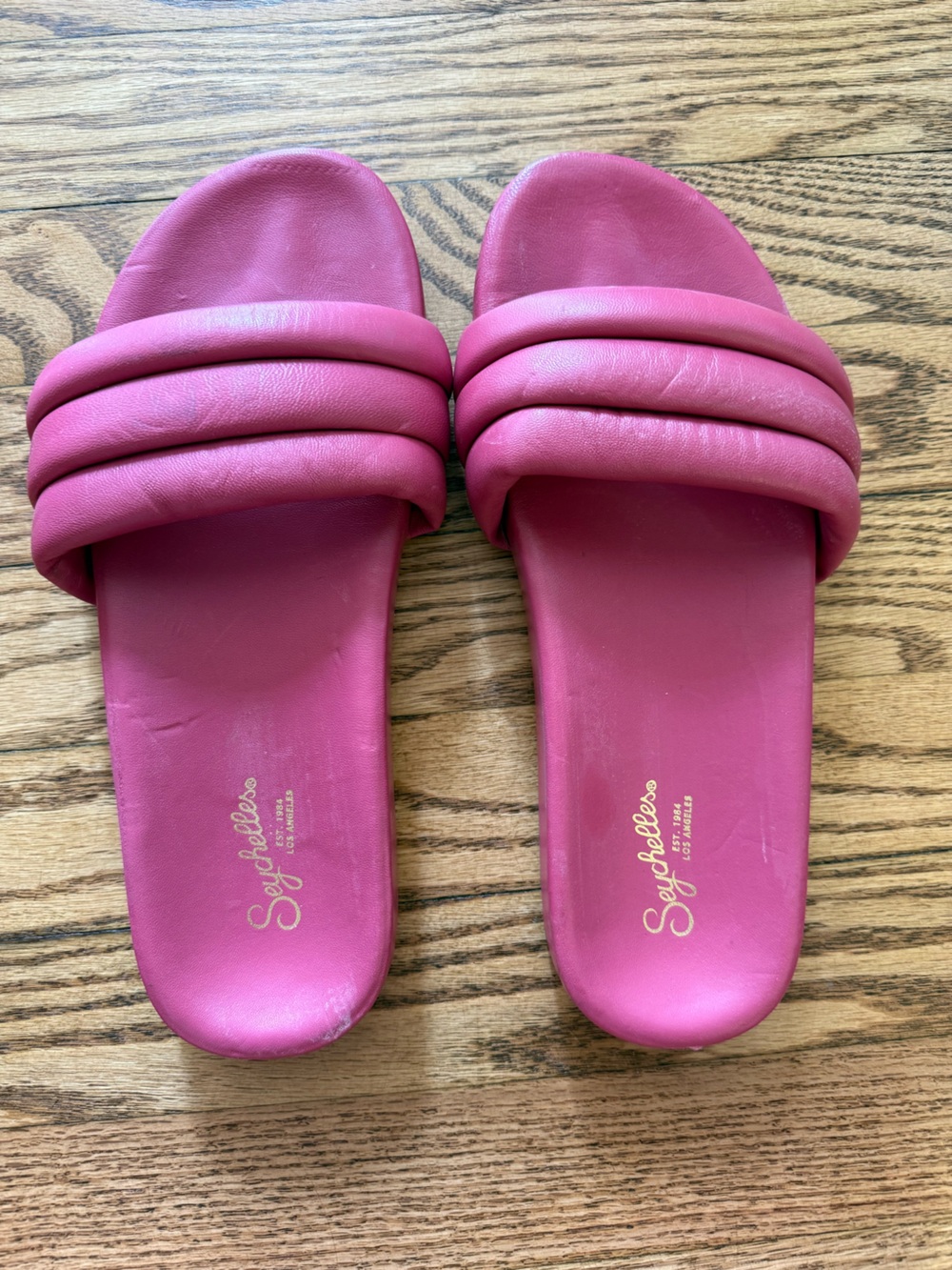 Seychelles Fuchsia Padded Slide Sandals